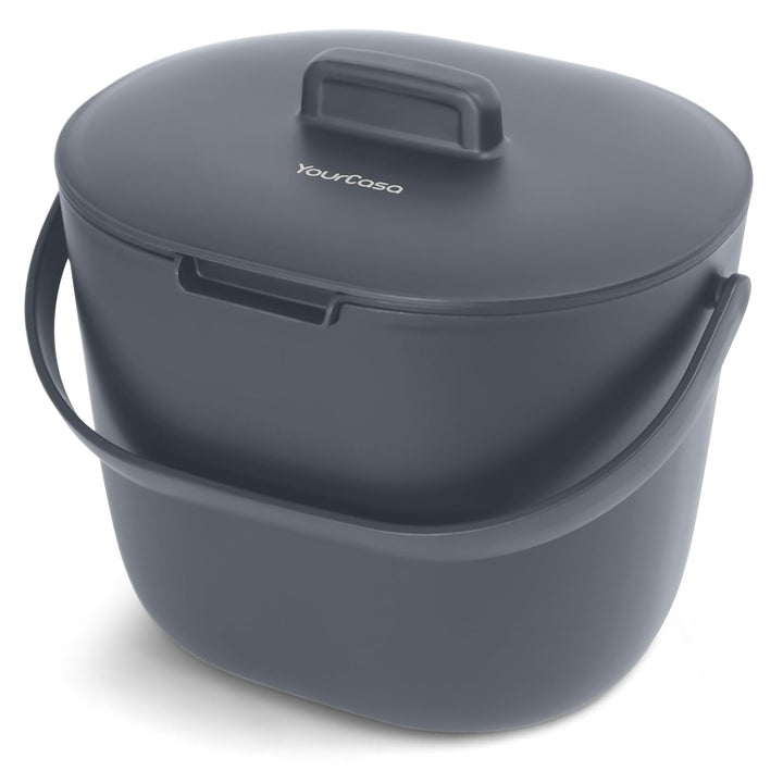 YourCasa Biomülleimer Küche 3,6L - Komposteimer für alltäglichen Biomüll Behälter Spülmaschinenfest