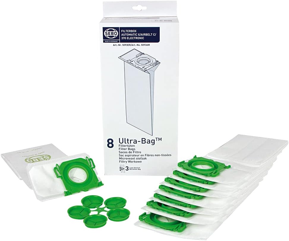 Sebo 5093ER Filterbox für Sebo Automatic X/ XP, Airbelt C, 370, G / 3-lagig mit Hygienedeckel/ 8 Ult