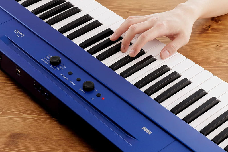 Korg – Liano L1 – Tragbares Digitalpiano mit Hochwertiger Soft-Touch-Tastatur – Metallisches Blau Bl