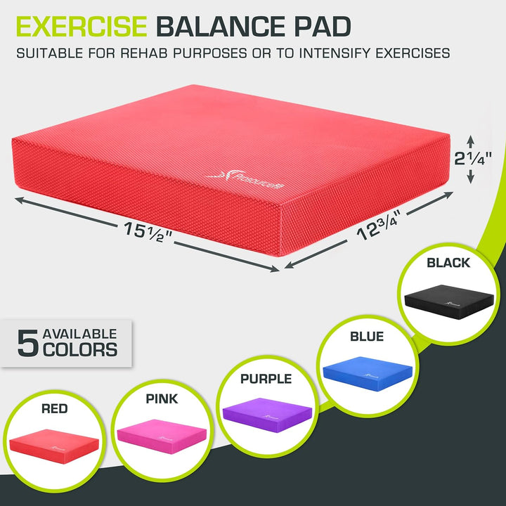ProsourceFit Übung Balance Pad - Rutschfeste gepolsterte Schaumstoffmatte & Knieschoner für Fitness