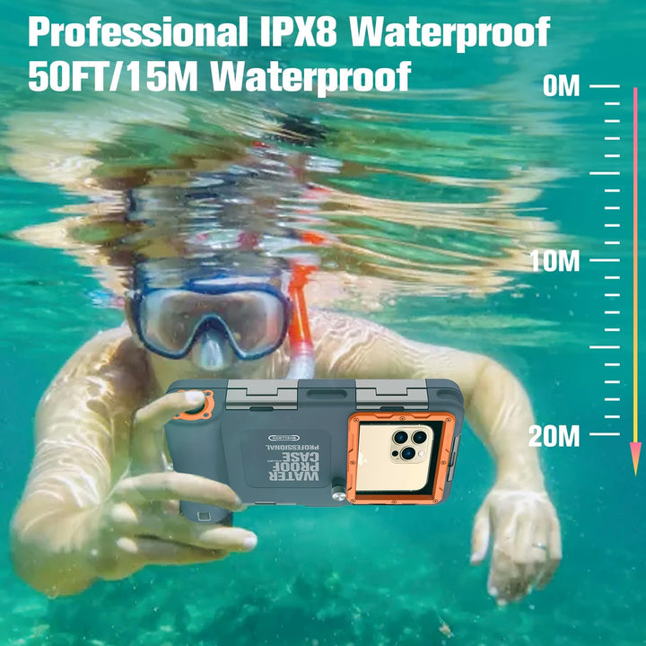 ZLIME wasserdichte Handyhülle 7.0 Zoll Unterwasser Wasserfeste Handy Wasserschutzhülle Handytasche,