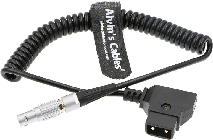 Alvin's Cables 2 Pin Stecker auf D-TAP Power Spiralkabel für den Bartech Focus Device Receiver, Spir