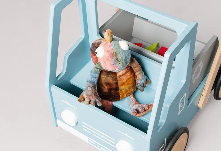 Lauflernwagen 'Kipplaster Fred' von Pinolino, Laufhilfe, mit Bremse, blau