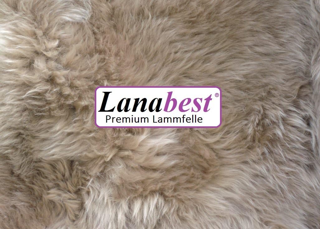 Premium Lammfell Schaffell von LANABEST. Echtes Fell mit ganz zarter Wolle. Kuschelfell, geruchsarm,