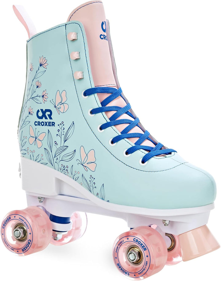 Croxer Verstellbare Rollschuhe Roller Skates Evita, Amara (LED Räder), Sprinkly - Kugellager Carbon