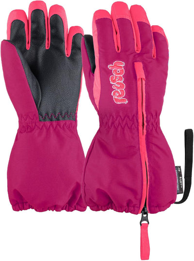 Reusch Baby-Mädchen Tom extra Warmer, winddichter und atmungsaktiver Skihandschuh V 3329 fuchs purp/