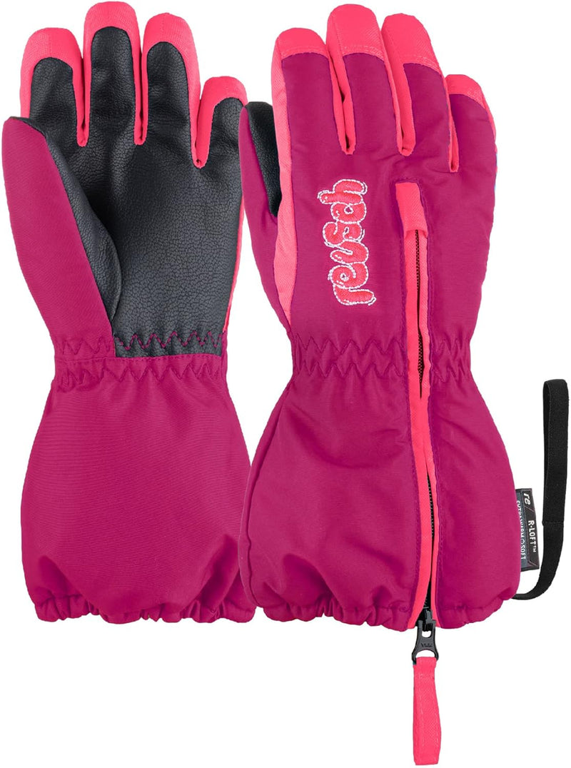 Reusch Baby-Mädchen Tom extra Warmer, winddichter und atmungsaktiver Skihandschuh V 3329 fuchs purp/