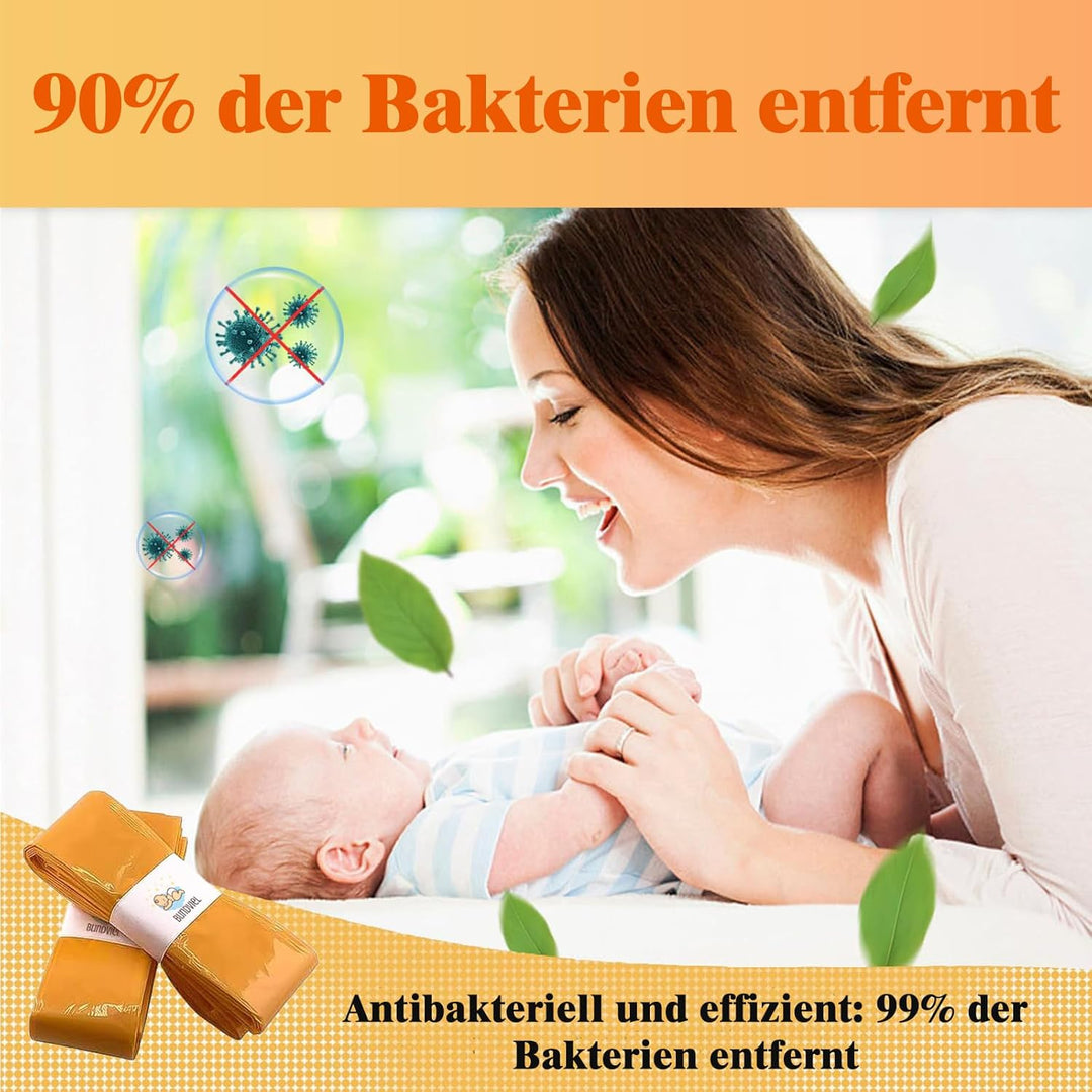 12 Stück Windeleimer Nachfüllkassetten, 4.5M NachfüLlfolie Nachfüllbeutel Windeleimer,Geruchsdichte
