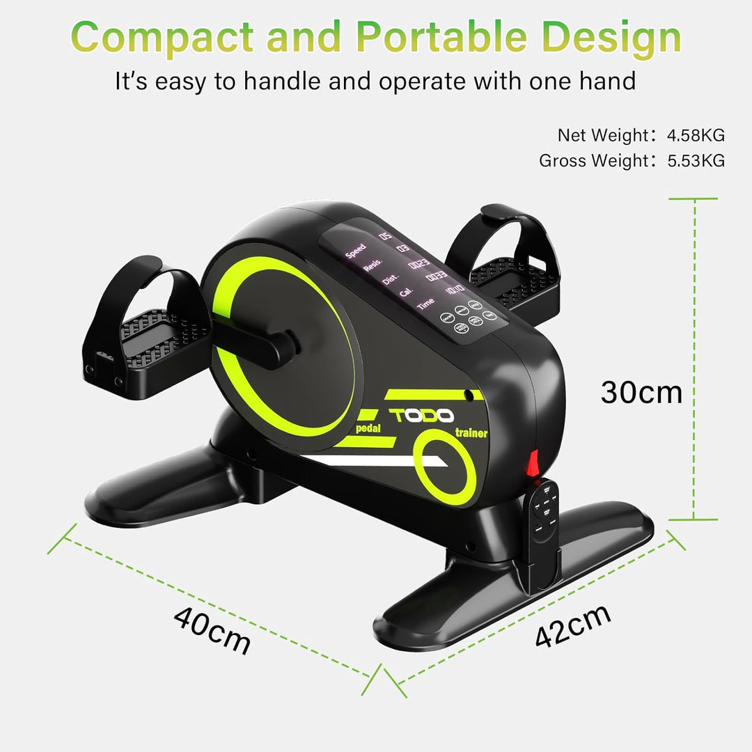 TODO Elektrisch Pedaltrainer für senioren mit 12 Geschwindigkeiten, Mini Heimtrainer mit Automatik-M