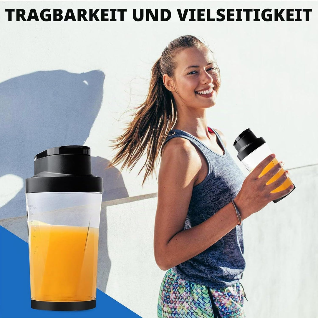 700ml Tragbarer Mixer Smoothie Maker to Go, Mini Standmixer Smoothie Maker mit 6-Klingen, 6000mAh US