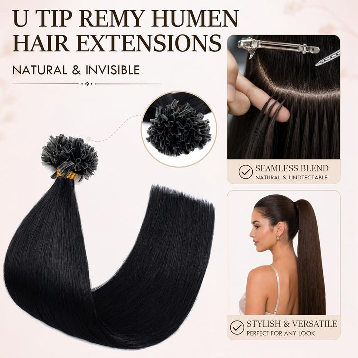 Rich Choices Extensions Echthaar Bonding U Tip keratin bondings Haarverlängerung Echthaar Hot Fusion
