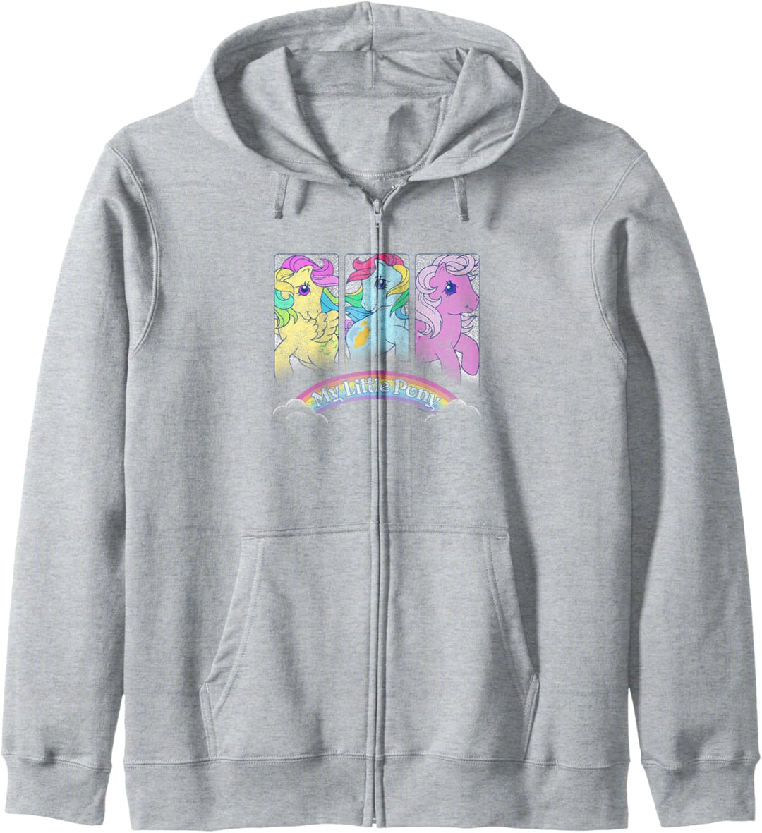 My Little Pony Classic Group Shot Retro Rainbow Box Up Kapuzenjacke