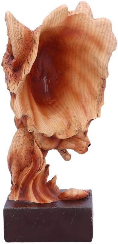 Nemesis Now H5034R0 Naturschutz Wolf Mutter und Junges Holz Optik Büste Polyresin Einheitsgrösse