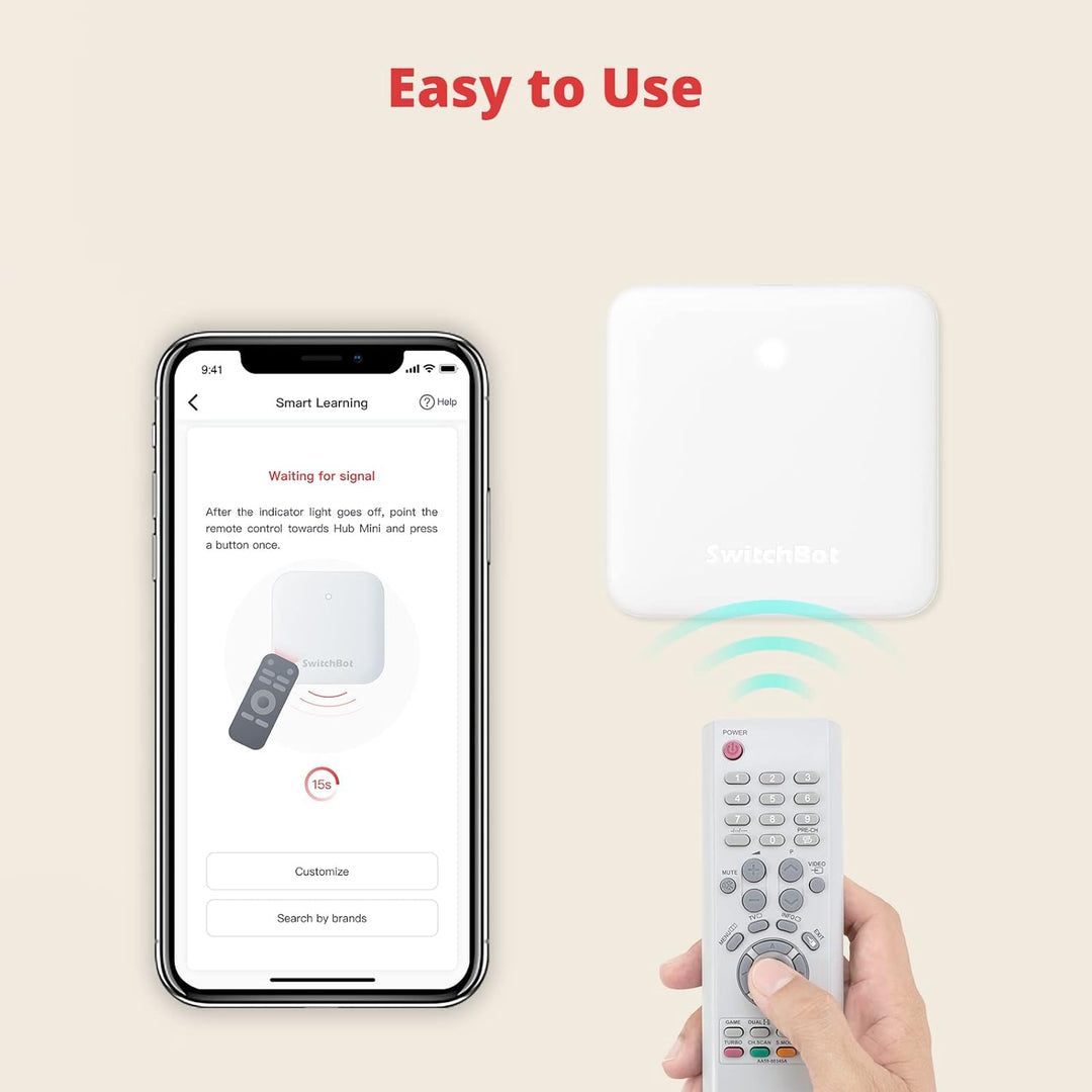 SwitchBot Hub Mini Smart Fernbedienung - IR-Sendersystem, Verbindung zu WLAN, Klimaanlagensteuerung,