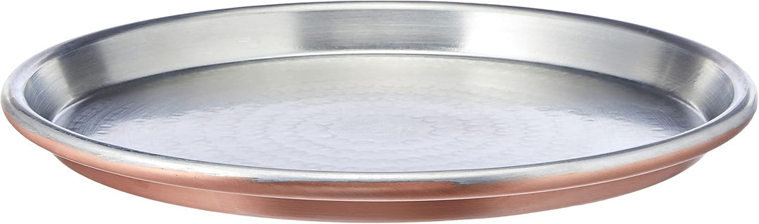 Vigor Blinky 94080-36 flache runde Pfanne aus verzinntem Kupfer, Randhöhe 3 cm, Durchmesser 36 cm