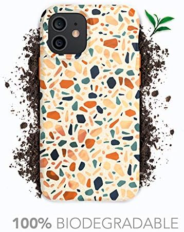 tech21 EcoArt Terazzo Orange für Apple iPhone 12 und 12 Pro 5G – vollständig biologisch abbaubare Ha