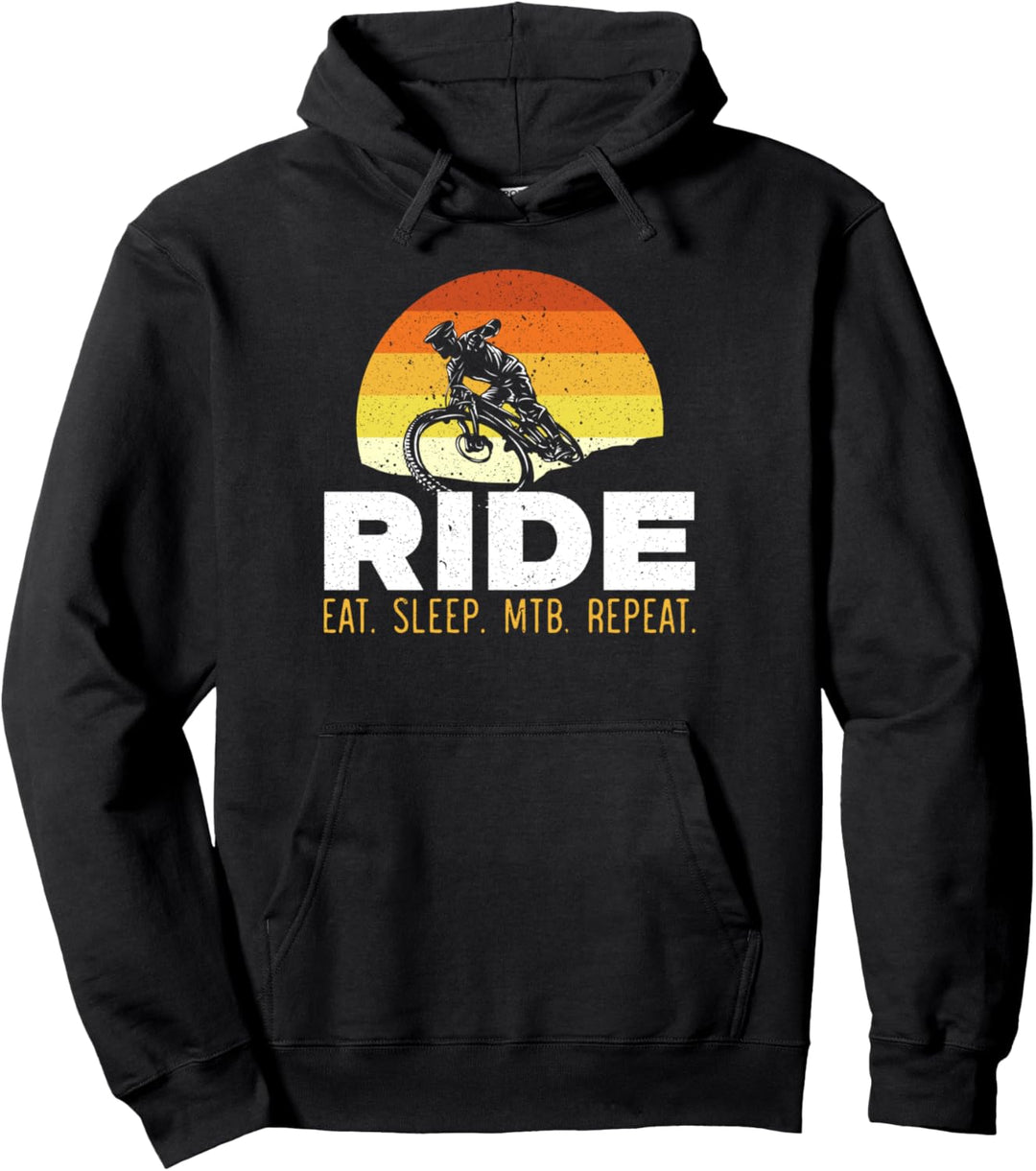 Ride Eat Sleep MTB Repeat Mountainbike Pullover Hoodie