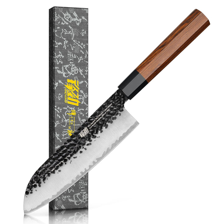FINDKING Dynasty Serie Japanisches Santoku-Messer, Professionelles Küchenmesser, Klinge aus 9Cr18MoV