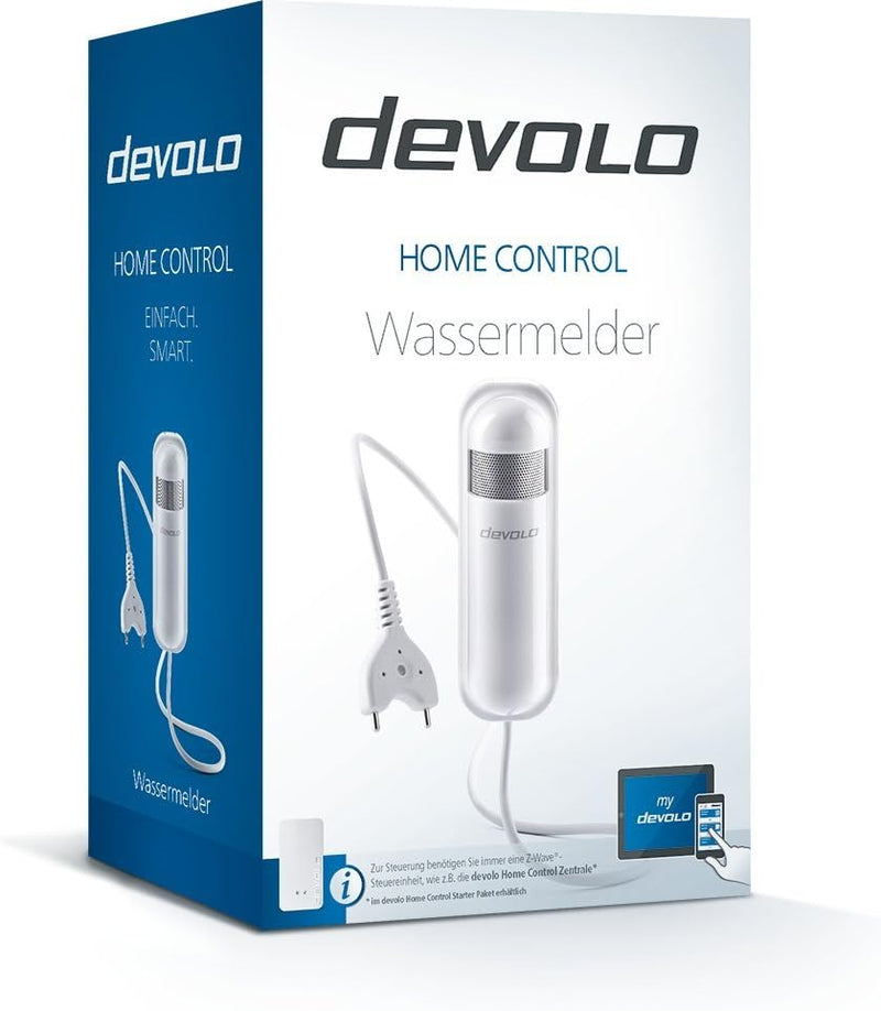 devolo Smart Home, Home Control Wassermelder, Z-Wave Wasser Alarm, Haussteuerung, Hausautomation per