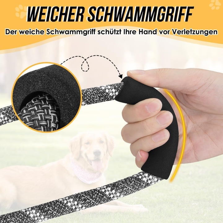 Hundeleine 3m für Kleine mittelgrosse Hunde, 8in1 Schleppleine mit 3 Verstellbare Schnalle und Griff