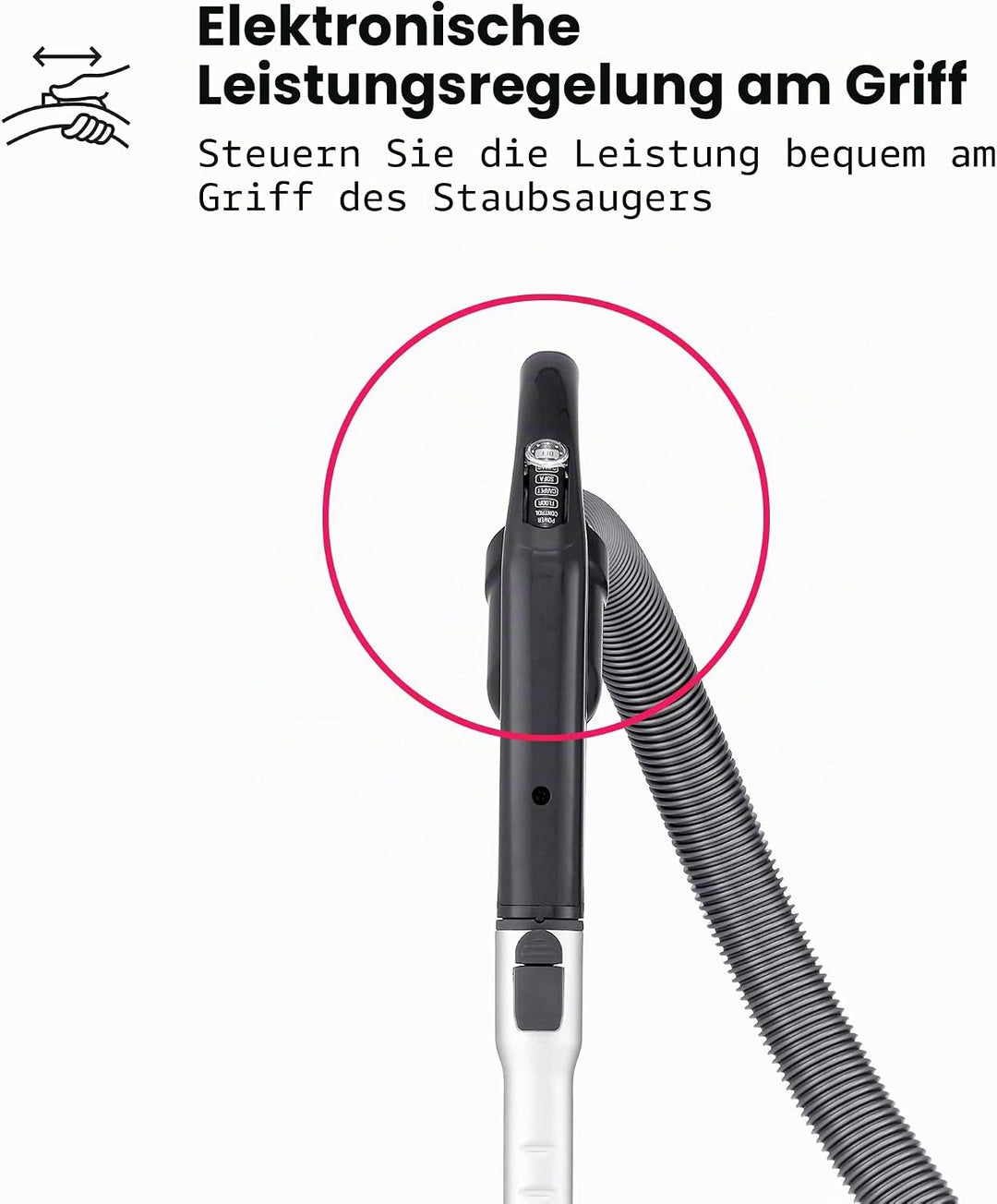 LG VK8506NHAG Beutelloser Staubsauger, 650 W, Kompressor-System, Turbo-Zyklon-System, Teleskop-Staub