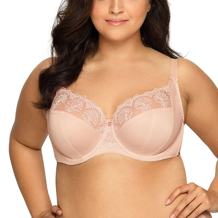 AVA Dame Soft-BH Träger Stickerei Schleife 1922 Freesia 65D Beige, 65D Beige