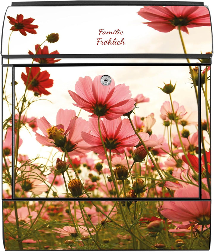 banjado® Design Briefkasten personalisiert Schmuckkörbchen 38,5x46,5x13cm & 2 Schlüssel - Briefkaste