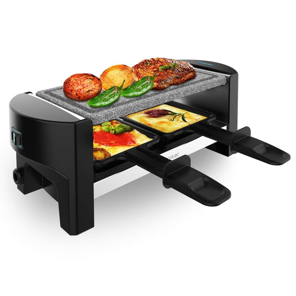 Cecotec Raclette mit elektrischem Grill für 2 Personen Raclette Cheese&Grill 3200 Pocket AllStone. 3