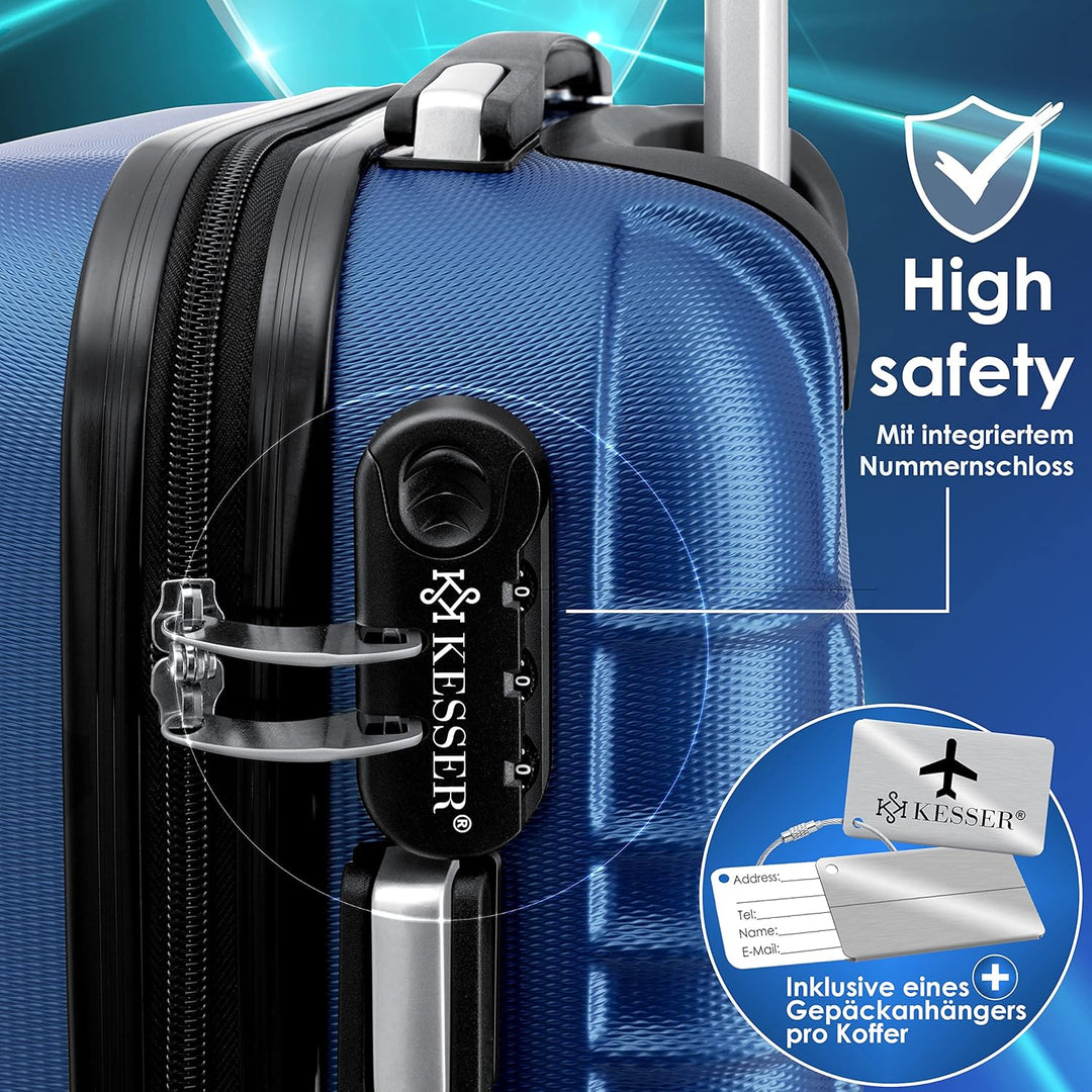 KESSER® 4tlg. Hartschalenkofferset Hard Shell Basic Hartschalenkoffer Trolley Koffer Reisekoffer Rei