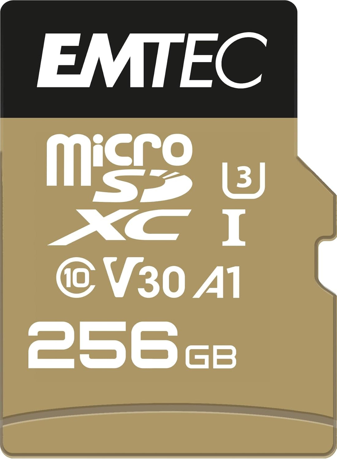 EMTEC SD Card 256GB SDXC (CLASS10) Speedin V30 A1 4K Adapter, 256GB