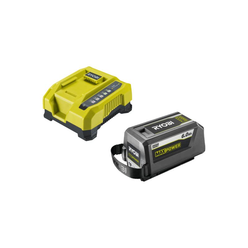 RYOBI 36 V MAX Power Akku-Starterset High Energy RY36BK60B-160, 6,0 A Ladestrom, inkl. 1 x 36 V 6,0