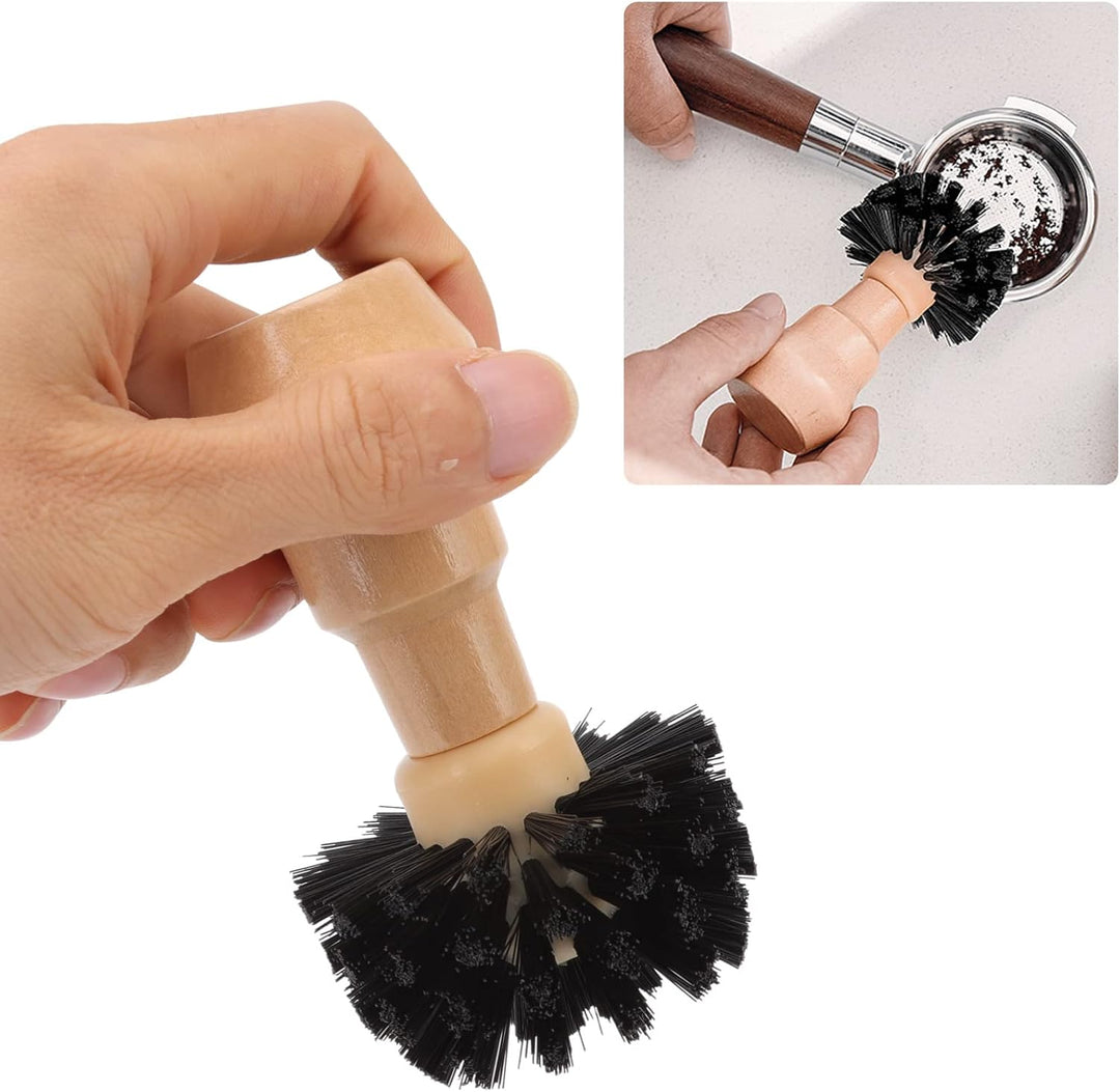 Yosoo Health Gear Siebträger Reinigungsbürste, Professionell, Holzgriff, 58mm, für 54/58mm, 58MM