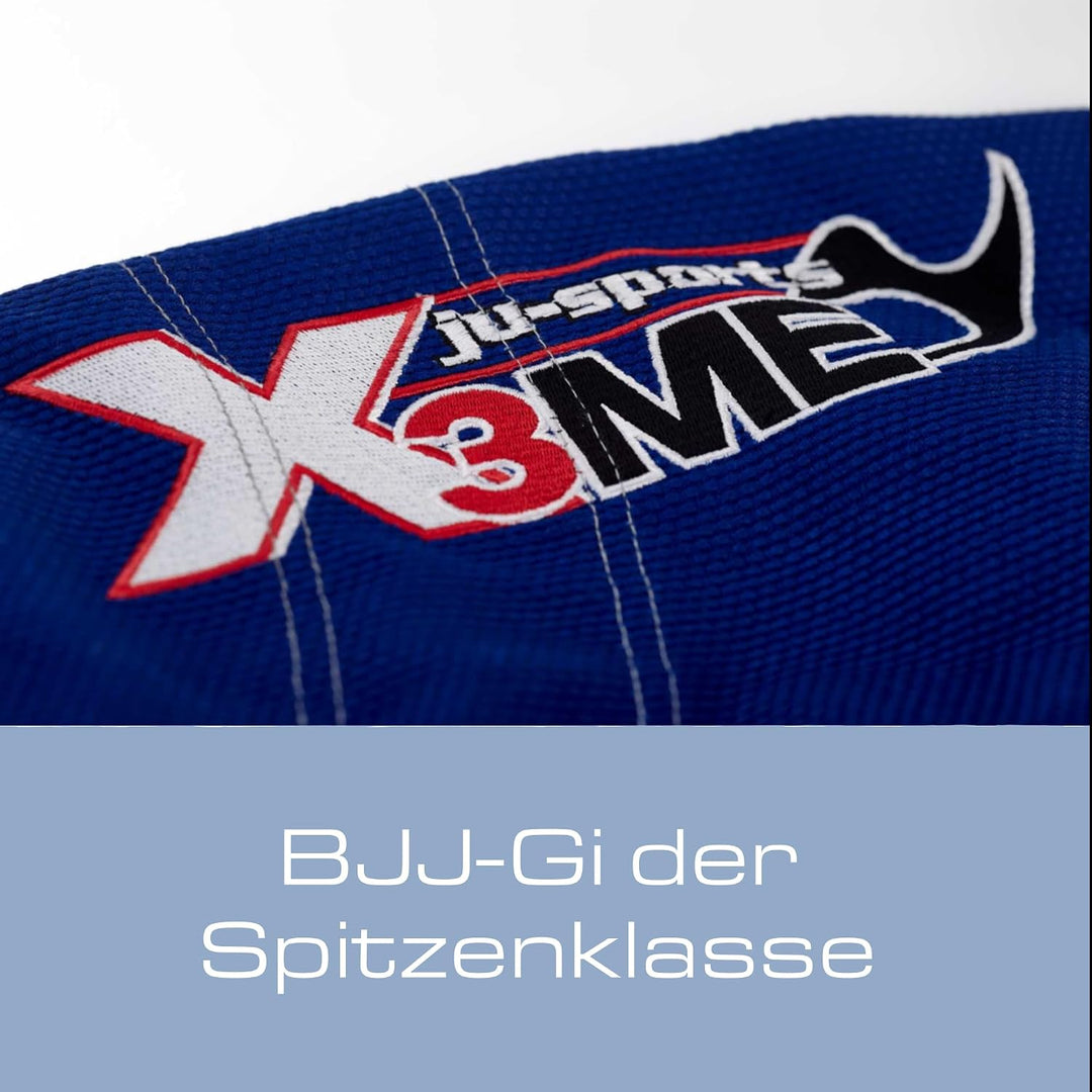 Ju-Sports BJJ Anzug EXTREME Blue 2.0 I Solider Brazilian Jujutsu Anzug aus hochreissfestem Stoff I B