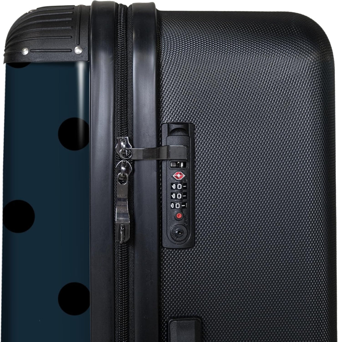 NoBoringSuitcases.com® Koffer XL Gross 77x51.5x28 cm Reisekoffer mit 4 Rollen Leicht Trolley Hartsch