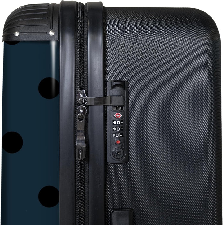 NoBoringSuitcases.com® Koffer XL Gross 77x51.5x28 cm Reisekoffer mit 4 Rollen Leicht Trolley Hartsch