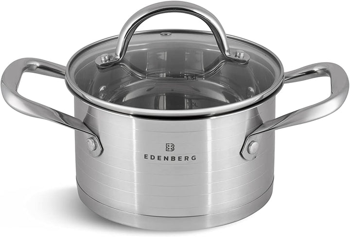 Topfset mit Pfanne - Beständig Gegen Hohe Temperaturen - Töpfe Set Geeignet für Alle Herdarten - Top