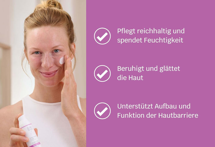 SIRIDERMA Extra Sensitiv Creme | 150 ml | Ohne Duftstoffe | Glättende Pflege für anspruchsvolle und