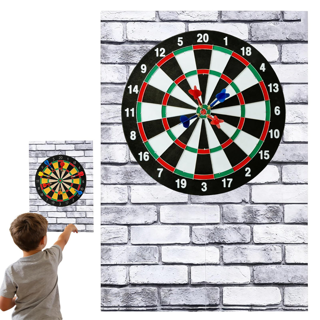 Holzmaserung Dartboard Wandschutz, Filz Dartscheibe Wandschutz Selbstklebend, Wandumrandung für Dart