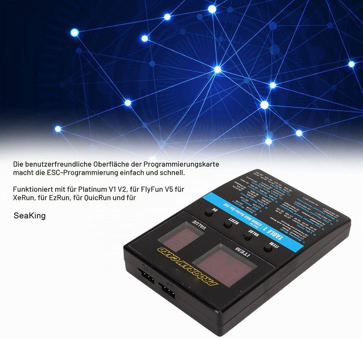 Bürstenlose ESC-Programmierkarte, Universelle Programmbox für RC-Car, Bootszubehör, Funktioniert mit