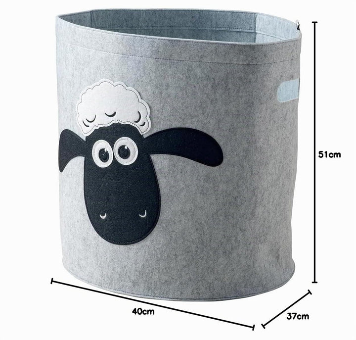 meets "Shaun das Schaf" Aufbewahrungskorb zusammenfaltbar für Kinder – ca. 43,5 x 46 cm Shaun Gesich