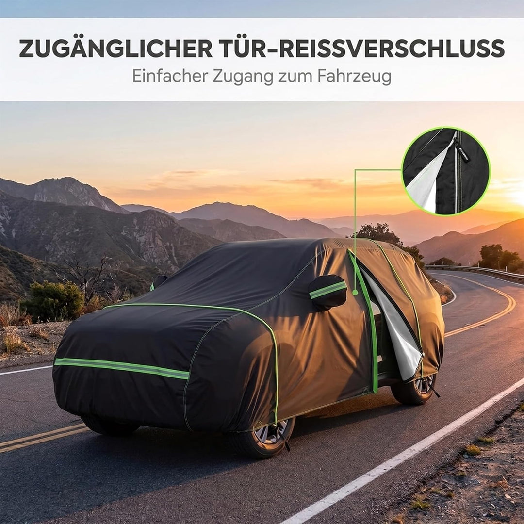 Size XL Car Tarpaulin Tarpaulin for Winter Outdoor &amp; Indoor - Waterproof Car Garage PEVA Zip and Ref