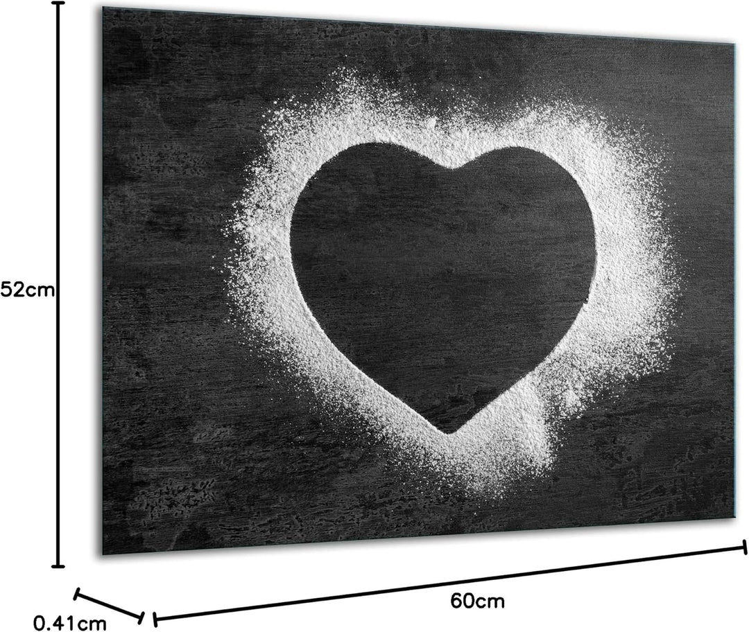 TMK ArtDeko Herdabdeckplatte 1 Teilig 60x52 cm - Spritzschutz Herdabdeckung – Herdschutz aus Sicherh