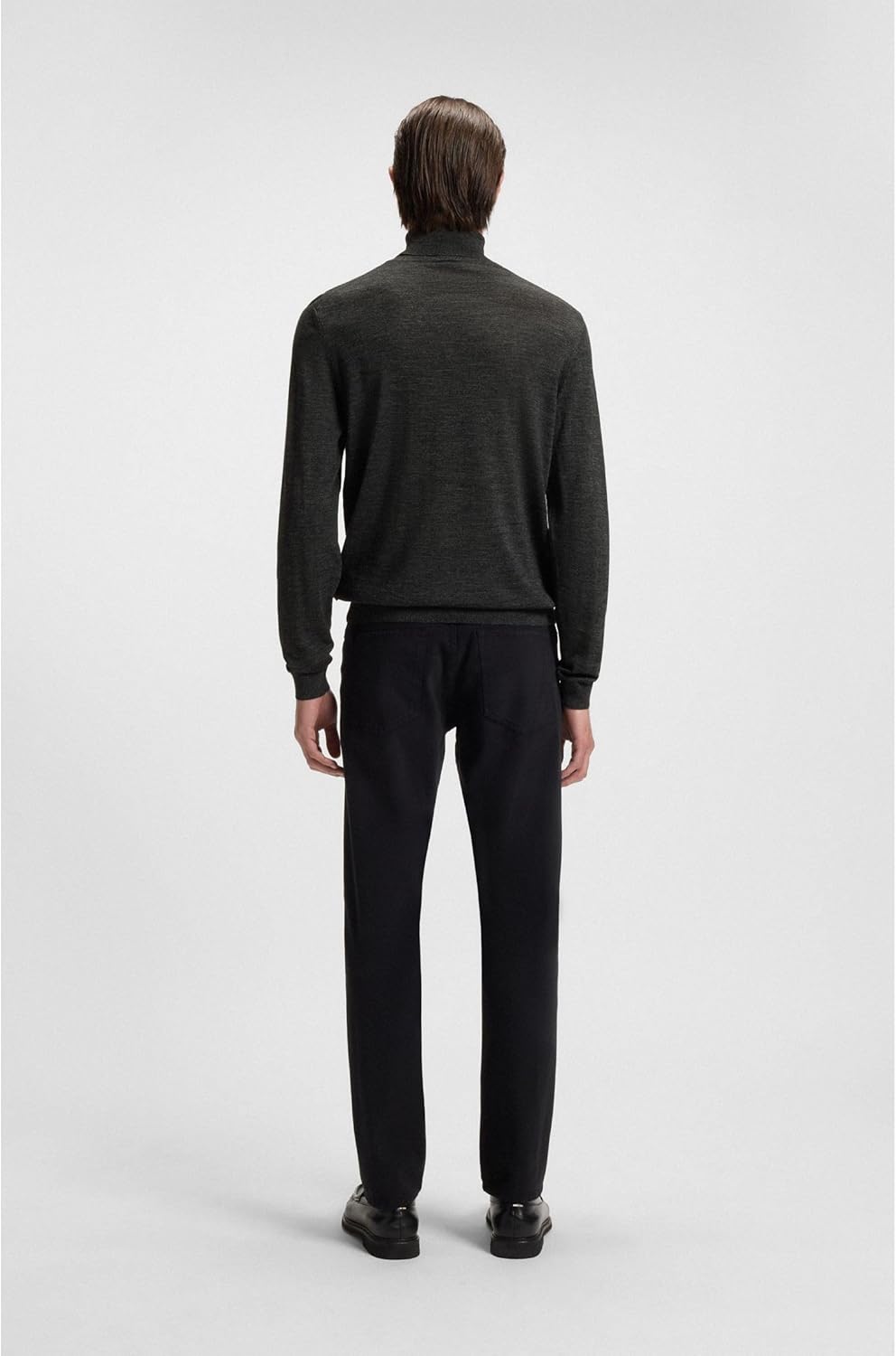BOSS Rollkragenpullover MUSSO Langarm Strick anthrazit L Anthrazit, L Anthrazit
