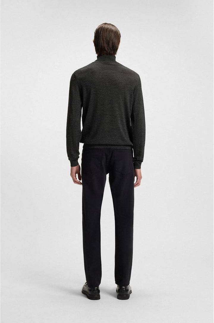 BOSS Rollkragenpullover MUSSO Langarm Strick anthrazit L Anthrazit, L Anthrazit