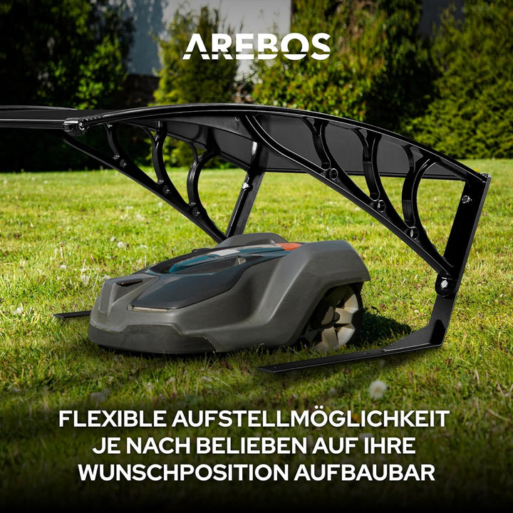 Arebos Mähroboter Garage | Rasenmäher Rasenroboter Automower | Carport 102 x 79 x 46 cm | Witterungs