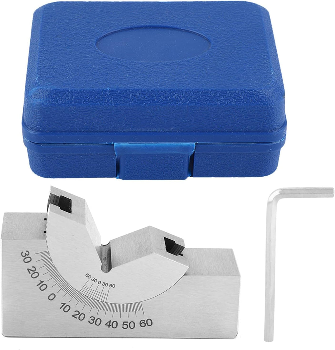 Winkel-V-Blockfräsen, 75 x 25 x 36 AP30 V-Block mit einstellbarem Winkel Präzisionsmessmikro-Fräsein