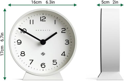 NEWGATE® M Mantel - Silent Sweep Kaminuhr - 'No Tick' - Moderne Kaminuhr - Kleine Uhr - Wohnzimmeruh