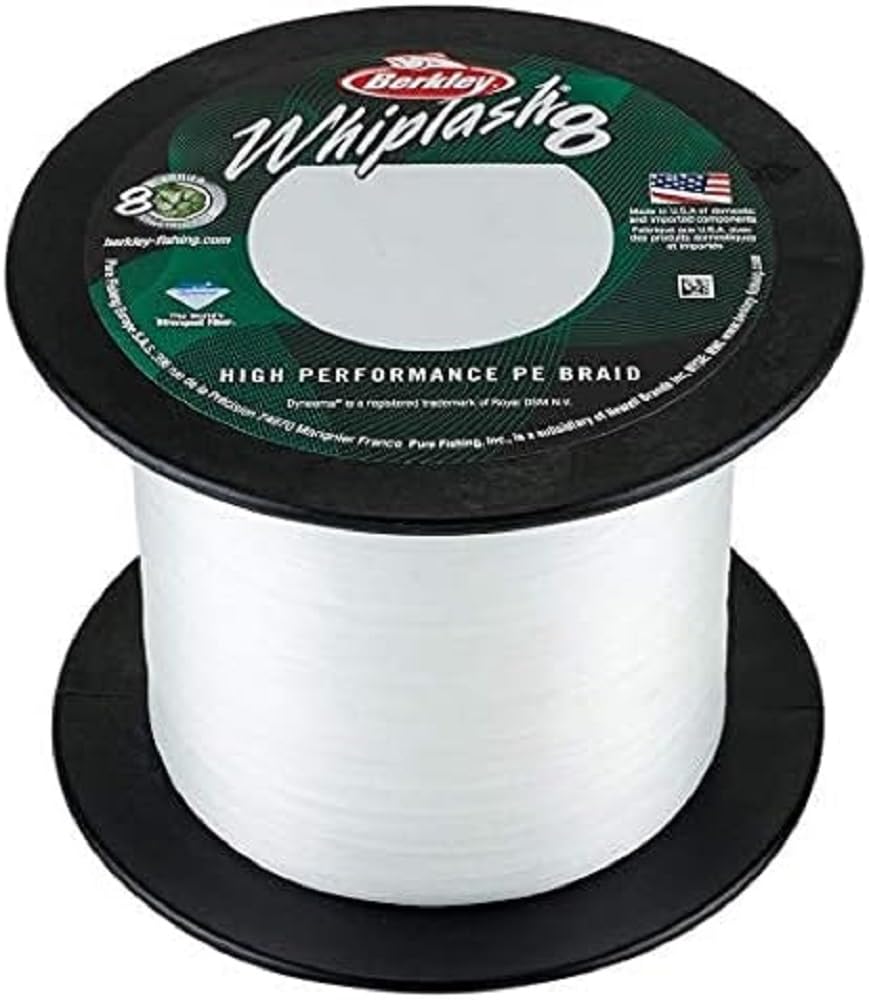 Berkley Whiplash 8 geflochtene Angelschnur – 100 % Dyneema 8-faches Geflecht für Salzwasser- und Süs