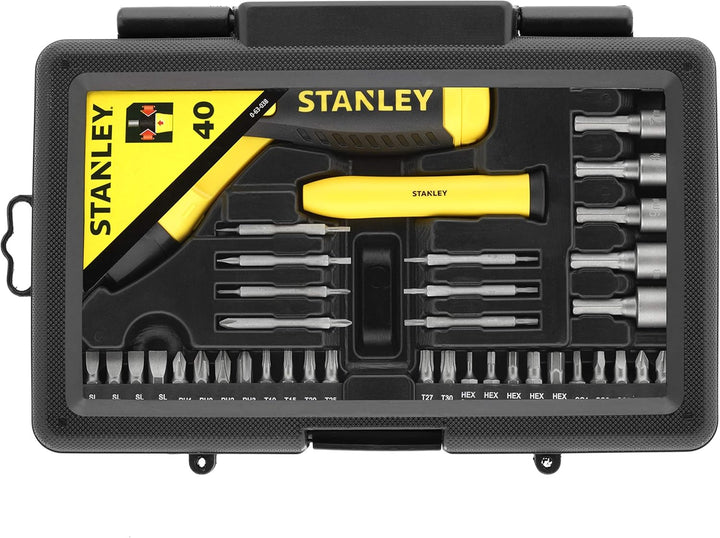 Stanley Ratschen Bit-Set, Gelenkgriff, 35-tlg (SL5/6/7 mm PH1/2/3 TX10/15/20/25/27/30 Innensechskant