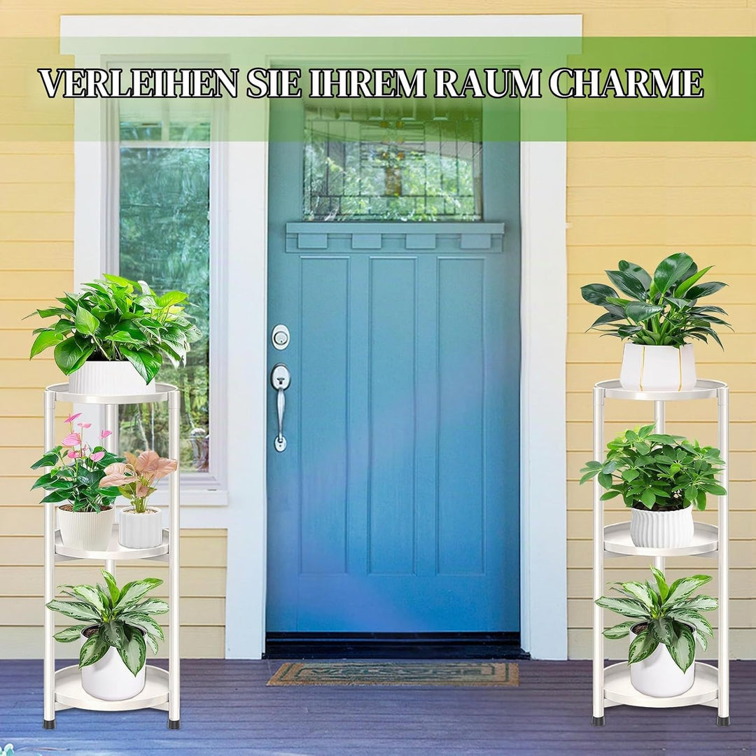 3 Etagen Pflanzenregal Blumenregal, Pflanzenständer Blumenständer Metall , Blumentopfständer Blument